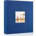 Miaikoe Photo Album 8x10 Clear Pages Pockets Linen Cover with Front Window Slide in Photo Album Holds 50 Vertical 8x10 Photos Picture Book for Anniversary Baby Family (Blue) 50 Pockets/1PK Blue