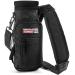 Wild Wolf Outfitters Molle bottle holder Bottle bag Backpack with adjustable belt and 2 pockets - tactical drinking bottle holder (black 750 ml)