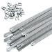24 Pieces 1/4 x 13.7 Inch Spiral Steel Metal Boning Precut with 24 Steel Boning Tips Structure and Form for Corsets Costume Set 6mm