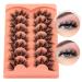 Mavphnee 20MM 6D Curly Fluffy Mink Eyelashes - Dramatic Fox Eye Lash Strip with Volume and Thickness - Buy Online on GoSupps.com
