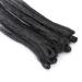 60.96cm Synthetic Hair Braids Extensions - 15pcs Hip-Hop Reggae Dreadlock Crochet Hair in Black Dark Gray & Silver Gray - Buy Online on GoSupps.com