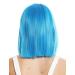 WIG ME UP VK-10-T4440 Women's Short Bob Wig - Straight Cleopatra Bangs in Light Blue Neon Blue | International Shipping - Buy Online on GoSupps.com