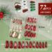 Shop Flofia 72 Pth Short Christmas Fake Nails - Ballerina Style with Snowflakes & Reindeer | DIY Nail Art in Pink White & Green - International Shipping - Buy Online on GoSupps.com