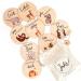 Wood Milestone Cards for Babies 30 Colorful Animal-Printed Wooden Slices | Perfect Gift for Birth & Baby Showers - Buy Online on GoSupps.com