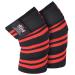Taipan Knee Wraps for Weightlifting - 72" Length Heavy Duty Knee Straps Pair - Avoid Knee Injury - Provides Joint Stability I Cross Training & WODs I Compression & Elastic Support (Black/Red)