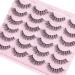 Goddvenus False Eyelashes D Curl Russian Strip Lashes Pack 3D Natural Cat Eye Lashes Wispy Fake Eyelashes Premium False Lashes Thin Cotton Band Fake Lashes 12 Pairs D curl wispy - Buy Online on GoSupps.com