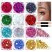 Teenitor Body Glitter Face Glitter Makeup Festival Glitter Gel 12 Colors Face and Body Glitter Gel Hair Glitter Gel Glitter Gel Makeup Glitter for Face and Hair Halloween Makeup 3mm/1mm/0.2mm