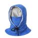 Yr.lover winter storm hood thick fleece with hood fleece hood thermo sport ski mask cold weather face cover hats unisex windproof mask neck protection hats unit size blue