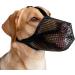 Dog muzzle muzzle with soft mains cover for small medium-sized and large dogs poisoned bait protection muzzle with adjustable straps bite chew and lick black S: snout (8 "-9 ")