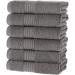 Maura Basics Turkish Cotton Wash Cloths Set - 13x13 American Standard Size | Soft, Durable, Absorbent Towels - 6 Pack | Space Gray - Buy Online on GoSupps.com