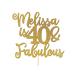 Personalised Cake Topper 40th Birthday Cake Decorations Any Name 40 & Fabulous For Her Him Mum Dad Any Age 25th 30th 50th - CT5