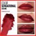 Maybelline Color Sensational Hydrating Lipstick - Cream Finish Lip Makeup for Nude Pink Red Plum Lip Color - Crimson Race 0.15 oz - Buy Online on GoSupps.com