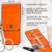 Buy Three Swords Capri Nail Care Set - 4 pcs High Quality Manicure & Pedicure in Orange Synthetic Leather | Nail Scissors Clippers Tweezers & Sapphire Nail Files - Buy Online on GoSupps.com