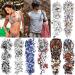 Aresvns Full Arm Temporary Tattoos for men and women,8 Sheets (22.83''×7.87'') Extra Large Japanese Sleeve Tattoo for Adult, Realistic Fake Tattoos Waterproof and Long Lasting