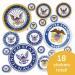 US Navy Emblem Logo Sticker Set - Officially Licensed Vinyl Decal for Laptop, Water Bottle, Car, Scrapbook - United States Navy Seal Design (3 Seals) - Buy Online on GoSupps.com