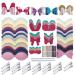 AOUXSEEM Faux Leather Hair Bows DIY Making Kit with Pre Cut Pieces and Hair Clips Make Fashionable Shiny Hair Clips for Girls Lady Woman(Cute 20 Set)