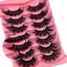 Buy Cat-Eye 20mm Mink Lashes | 3D Curly Fox Eye False Eyelashes - 7 Pairs Pack (TF29) for Dramatic Volume - Buy Online on GoSupps.com