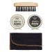 Gentlemen's Hardware Men's Leather Shoe Shine Tin Travel Kit Neutral/Black 1-Brush