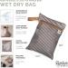 Parker Baby Cloth Diaper Wet Dry Bag - Waterproof Reusable Diaper Bag with Mesh Organizer and Zippered Pocket - Ideal for Diapers, Wipes, Clothes, and Swimsuits - Buy Online on GoSupps.com