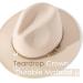 Lisianthus Women's Classic Cream Felt Fedora Hat with Wide Brim and Belt Buckle - Buy Online on GoSupps.com