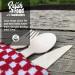 BAMBOODLERS Disposable Wooden Knives - 100% All-Natural, Biodegradable, Eco-Friendly - Pack of 100 (6.5 inches) - Earth-Friendly Cutlery - Buy Online on GoSupps.com