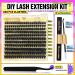 ALICE Lash Clusters Kit Fluffy Volume Lash Extension Kit 3D Wispy Natural DIY Eyelash Extension Kit with 220Pcs Individual Lashes Lash Bond and Remover Tweezers(10-16mm 0.05D D Curl) A - 3D Wispy Kit - Buy Online on GoSupps.com