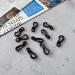 Temlum 2.5 cm Mini Carabiner Set - Aluminum Key Rings for Camping Travel & Hiking | 10 Black Hooks - Buy Online on GoSupps.com