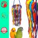 Colorful Aglet Heaven Cotton Chew Toy for Parrots - Large Size for Macaws, African Greys, and Cockatoos - Buy Online on GoSupps.com