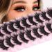 Fanxiton 8D Dramatic Faux Mink Lashes - 10 Pairs 20mm Soft Wispy Fluffy Volume False Eyelashes - Buy Online on GoSupps.com