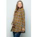 My Bump Maternity Sweater - High Neck Shawl Collar Tunic Top | S Mustard/Blk Lbak USA-Made - Buy Online on GoSupps.com