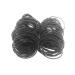 100 Piece Hair Bobbles Elastics Black Snag Free No Metal Thick Thin Multi Buy (Thin Black)