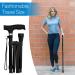 Folding Adjustable Lightweight Aluminum Offset Walking Cane - Collapsible Stick with Derby Handle for Limited Mobility - Black - Buy Online on GoSupps.com
