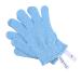 Fine Lines - Exfoliating Shower Gloves Blue | Exfoliating Glove for Bath scrub Dead Skin Remover | Exfoliating mitt | Body Scrub Gloves with Hanging Hoops | Protected Design