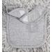 Royal Icon 100% Organic Cotton Baby Bibs - Soft & Absorbent - Set of 6 Grey Bibs for 0-12 Months | Hook and Loop Closure | Ideal for Boys and Girls - Buy Online on GoSupps.com