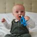 Matchstick Monkey Antimicrobial Silicone Teether & Gel Applicator - Blue Monkey | BPA Free | Easy-to-Grip | 3 Months+ | 11 cm - Buy Online on GoSupps.com