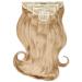 Lullabellz Super Thick Blow Dry Wavy Clip In Hair Extensions 5-Piece 22-Inch Length Light Golden Blonde