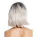 WIG ME UP GFW3131 - Ombre Black Grey Straight Short Wig for Women | Stylish Ladies Wig for Every Occasion - Buy Online on GoSupps.com