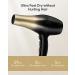 Professional Ionic Hair Dryer 1875W with Diffuser | Fast Blow Dryer for Curly Hair | 2 Speeds/3 Heat Settings | Cool Shot | Black & Gold - Buy Online on GoSupps.com