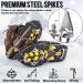 Gelindo Ice Cleats Traction 19-Spike Stainless Steel - XL Black | Snow Shoe Boots for Hiking, Walking, Climbing, Jogging - Anti-Slip Protection for Mountaineering on Snowy Muddy Roads - Buy Online on GoSupps.com