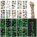 30 Sheets Football Glow Temporary Tattoos Stickers for kids  Glow in The Dark Football Tattoo Stickers  Soccer Theme Luminous Temporary Tattoo Stickers for Kids
