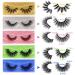 Lanflower 3D Faux Mink False Eyelashes - 10 Natural Look Styles, Pack of 10 Pairs - Buy Online on GoSupps.com