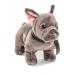 Uni -toys - French bulldog (gray) with a leash - 26 cm (length) - plush dog mastiff pet - plush toy cuddly toy gray - with a leash