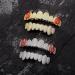 RINTOLER Diamond Dental Grill for Men and Women-8 Teeth Colored Enamel Inlaid with Zircon Hip-hop Braces Hip Hop Halloween Braces Jewelry Silver - Buy Online on GoSupps.com