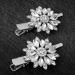 Sibba Rhinestone Bridal Hair Barrettes - 2 PCS Large Diamante Wedding Hairpins with Flower Design for Women - Elegant Crystal Hair Clip Accessories - Buy Online on GoSupps.com