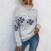 Shop Stylish Women's Christmas Sweater | Reindeer Pattern Knit Winter Sweater | Warm Gray Round-Arm Design - Buy Online on GoSupps.com
