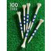 Champ 3-1/4 My Hite FLYtee Stripe Golf Tee 100 Count White/Blue - Premium Quality Tees for Improved Performance - Buy Online on GoSupps.com