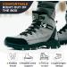 Foxelli Men's Waterproof Suede Hiking Boots - Breathable, Comfortable & Lightweight - Size 9.5 Grey - Buy Online on GoSupps.com