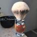 Je&Co Silvertip Badger Hair Shaving Brush - Handmade with Fine Resin Handle and Stainless Steel Base (Brown) - Buy Online on GoSupps.com