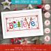 Believe Cross Stitch Kit - Holiday Embroidery Set with Christmas Tree, Snowflake, Deer & Santa Hat - Buy Online on GoSupps.com