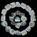 Crocon Clear Quartz Gemstone Rune Stone with Elder Futhark Alphabet Engraved Symbol 25 pcs Set | Size: 15-20 mm | With a pouch & rune brochure - Buy Online on GoSupps.com
